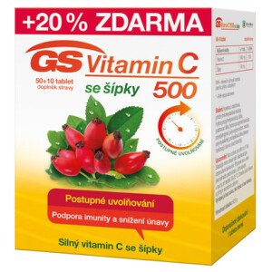 Green Swan Pharmaceuticals GS Vitamin C 500 + šípky, 50+10 tablet